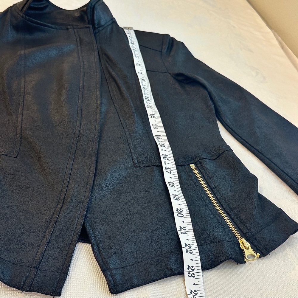 Liquid Leather Black Asymmetrical Jacket -Women’s Medium - Picture 10 of 14